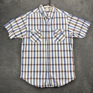 BKE 67 Shirt Men L Frayed‎ Rodeo Western Pearl Snap Ranch